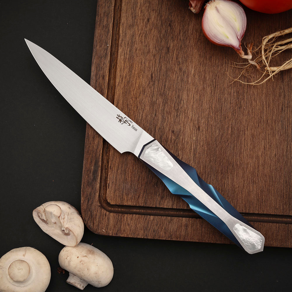 Custom 7" Vanax Steel Kitchen Cleaver Knife Titanium