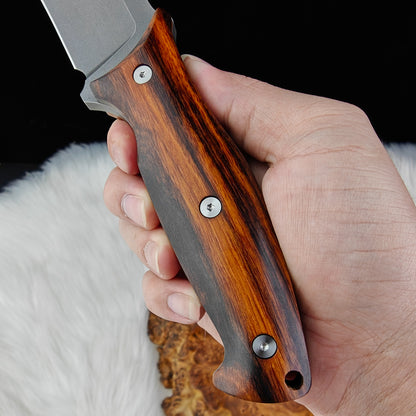 7.7 Inch Wootz Steel Kukri with Ironwood