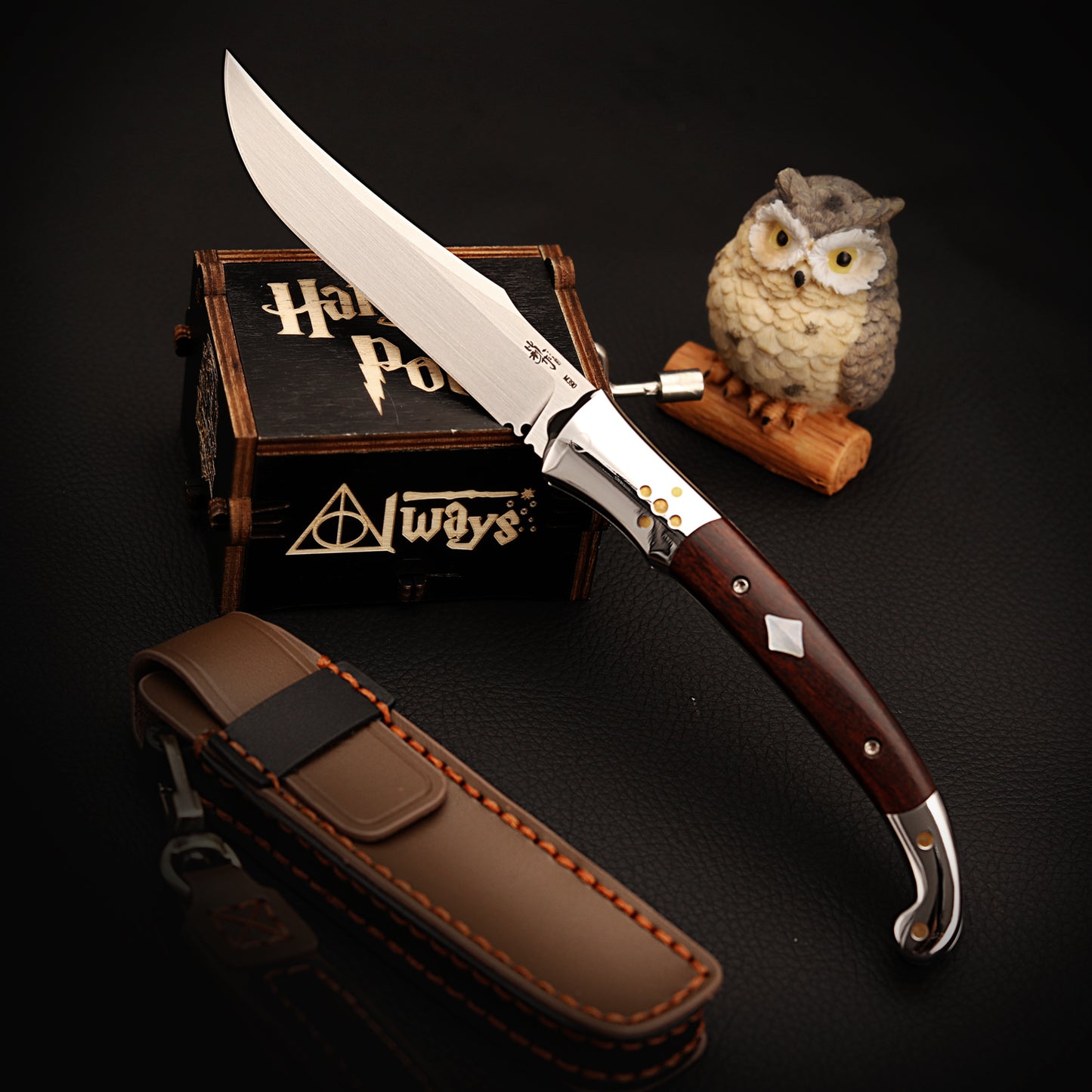 Laguiole Pocket Knife in M390 Steel, Ironwood