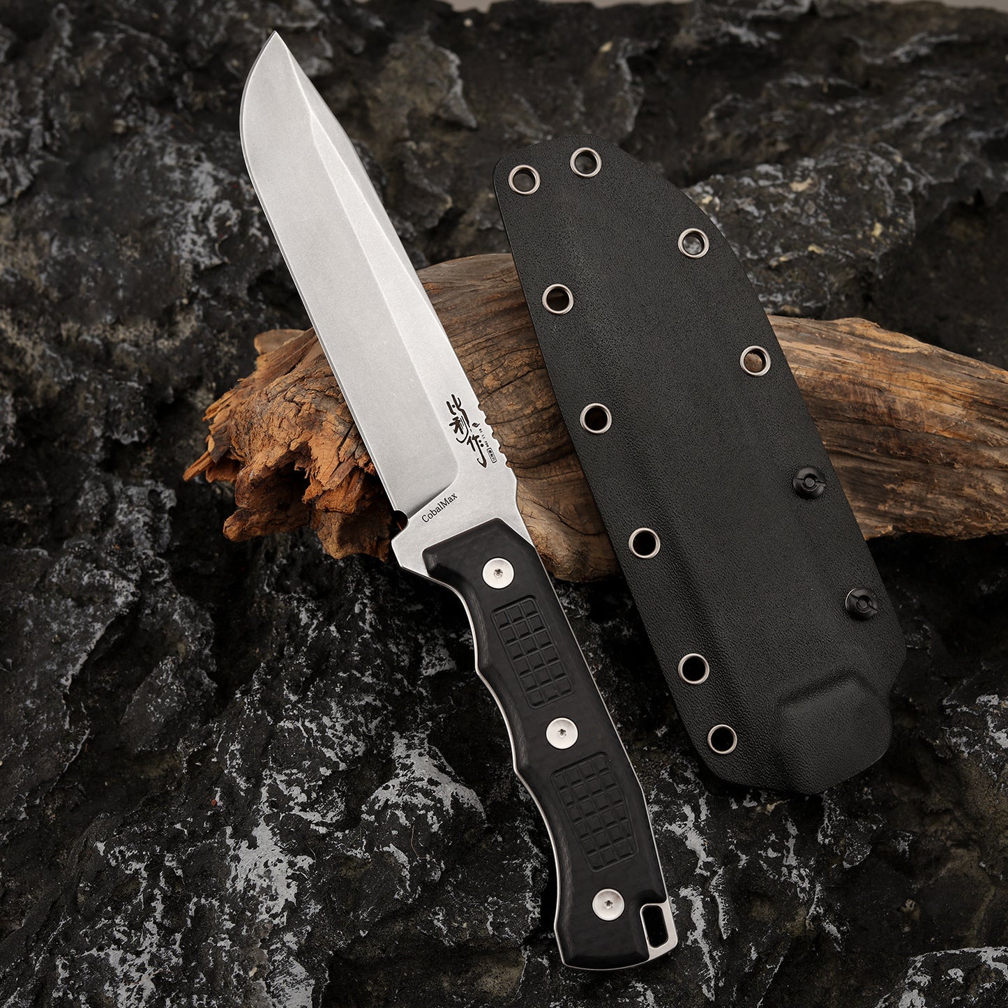 Survival Rescue Knife 5.7 Inch Tactical Fixed Blade Carbon Fiber