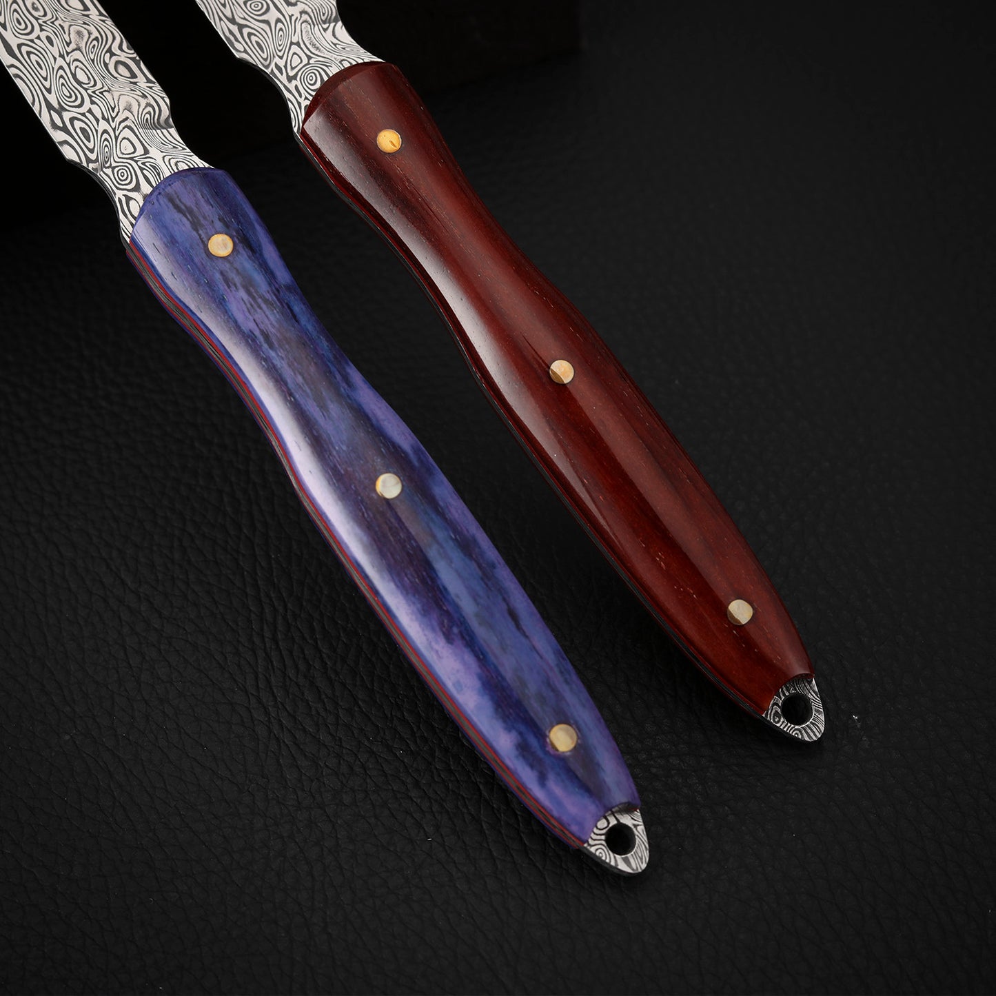 Tea Knife For Tea Cake, Damasteel, Ox Bone