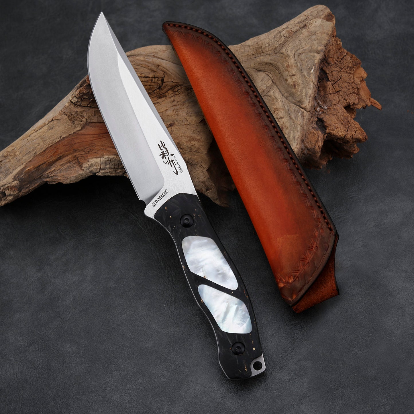 4.5" Fixed Blade Knife SLD-Magic Carbon Fiber