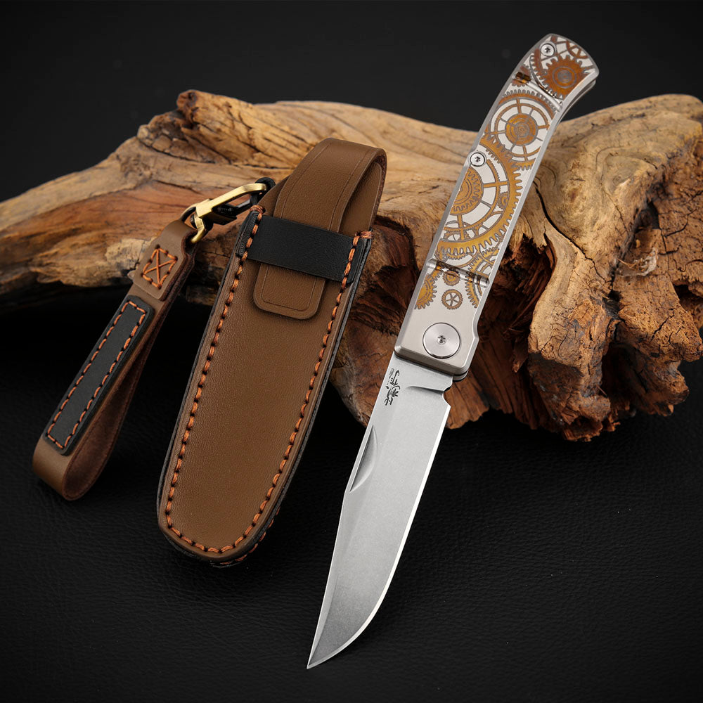 3.15 Inch Slip Joint Knife Vanax Steel Blade with Titanium