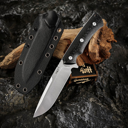 4.7 Inch Fixed Blade Knife, CobalMax Steel, Carbon Fiber