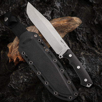 7.8 Inch Machete Fixed Blade Knife, DC53 Steel, Carbon Fiber Handle