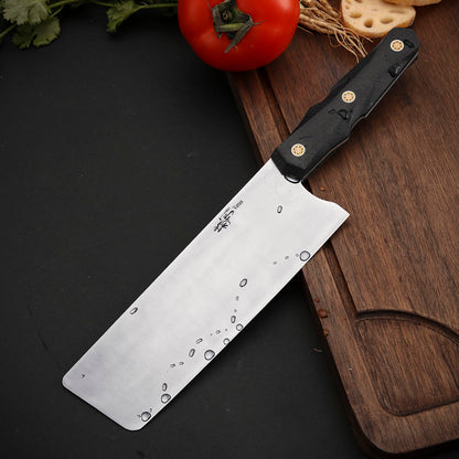 Nakiri Knife Vanax Steel 7 Inch Convex Grind Carbon Fiber