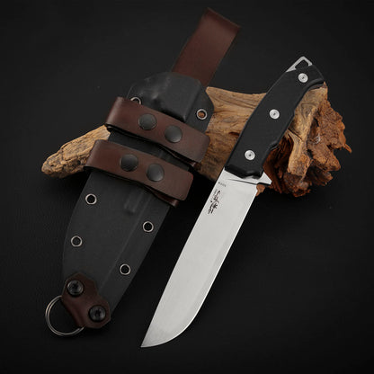 6.3 Inch S35VN Steel Fixed Blade Knife, Carbon Fiber