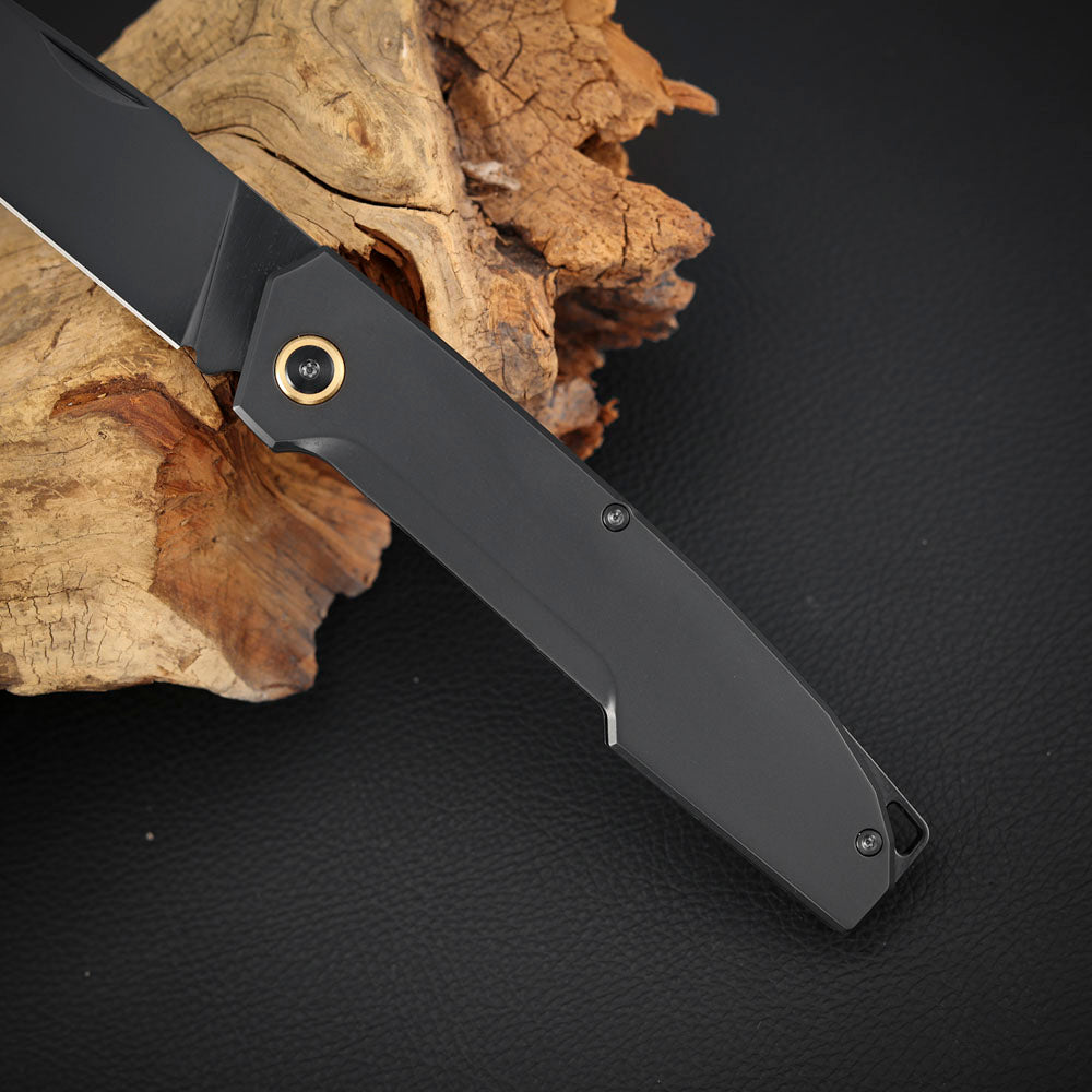 Vanax Steel Slip Joint Pocket Knife 3.6 Inch, Titanium