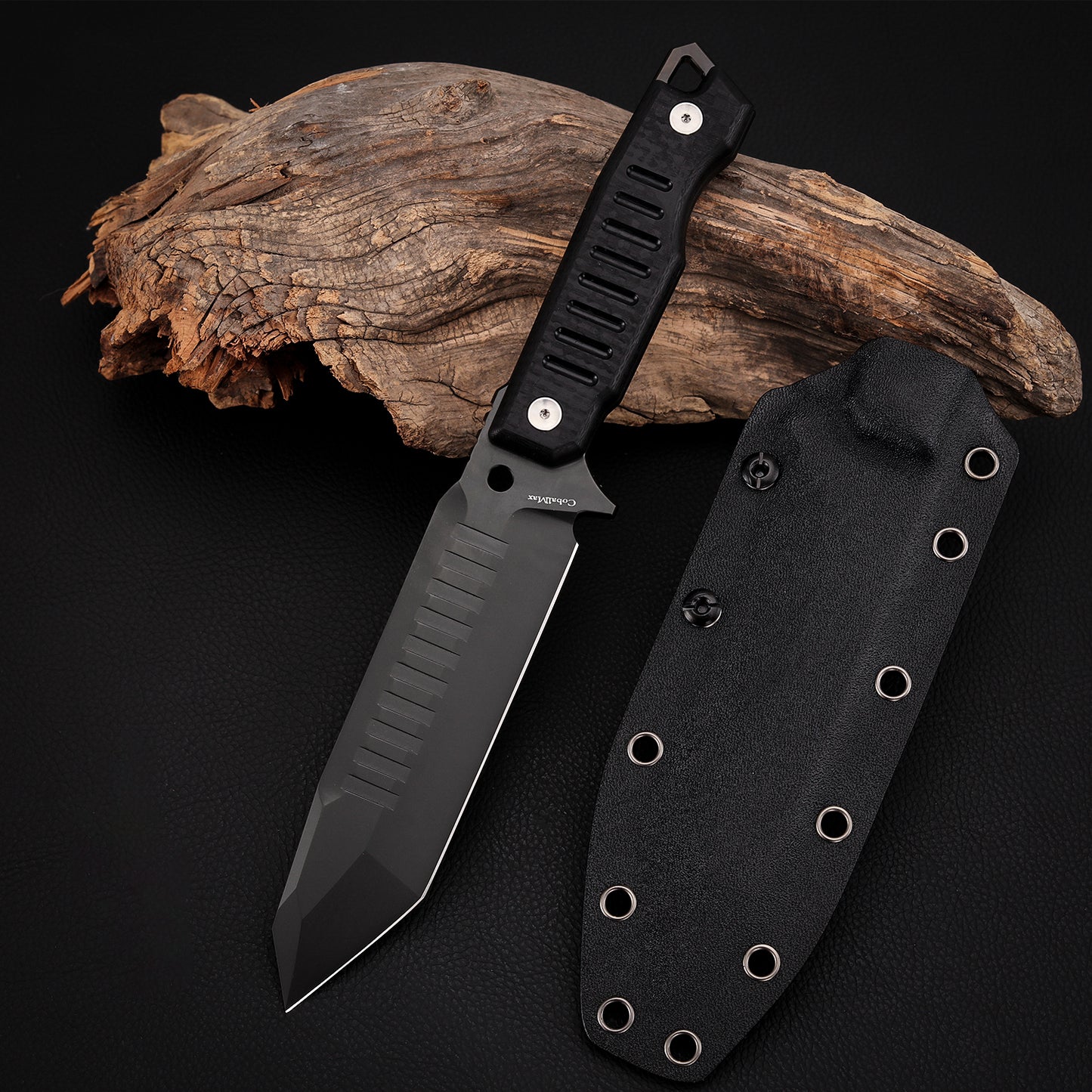 Combat Utility Fixed Blade Knife 5.4" Black DLC Coating