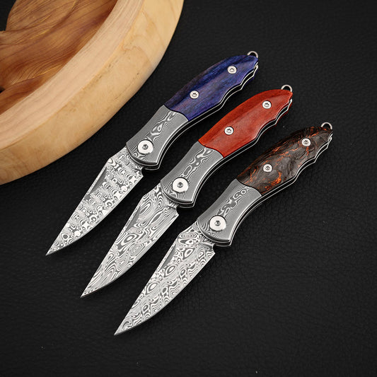 2 Inch Slip Joint Pocket Knife for EDC, Sweden Damasteel Blade