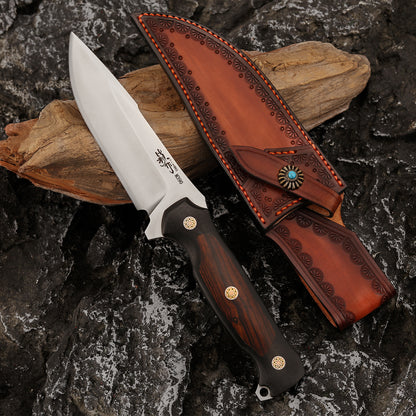 Fixed Blade Knife M390 Steel 5" Convex Edge Blade