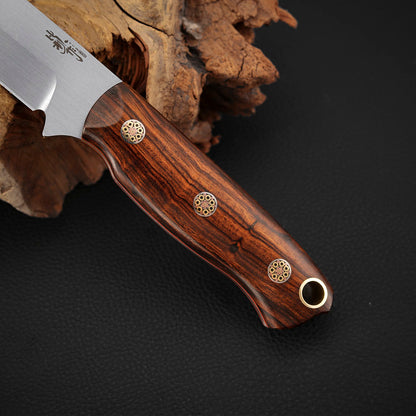 3.5 Inch MagnaCut Steel Fixed Blade Knife, Ironwood