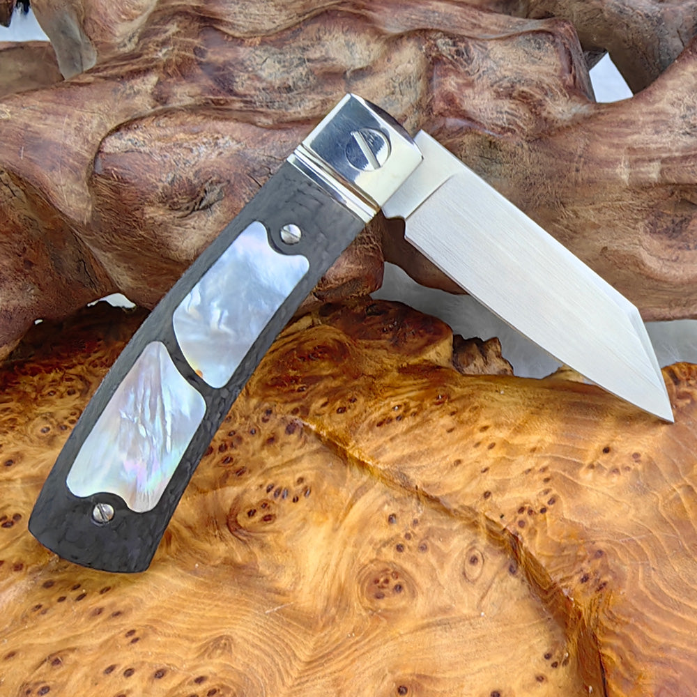 Folder in CPM-20CV with Carbon Fiber&Mother of Pearl