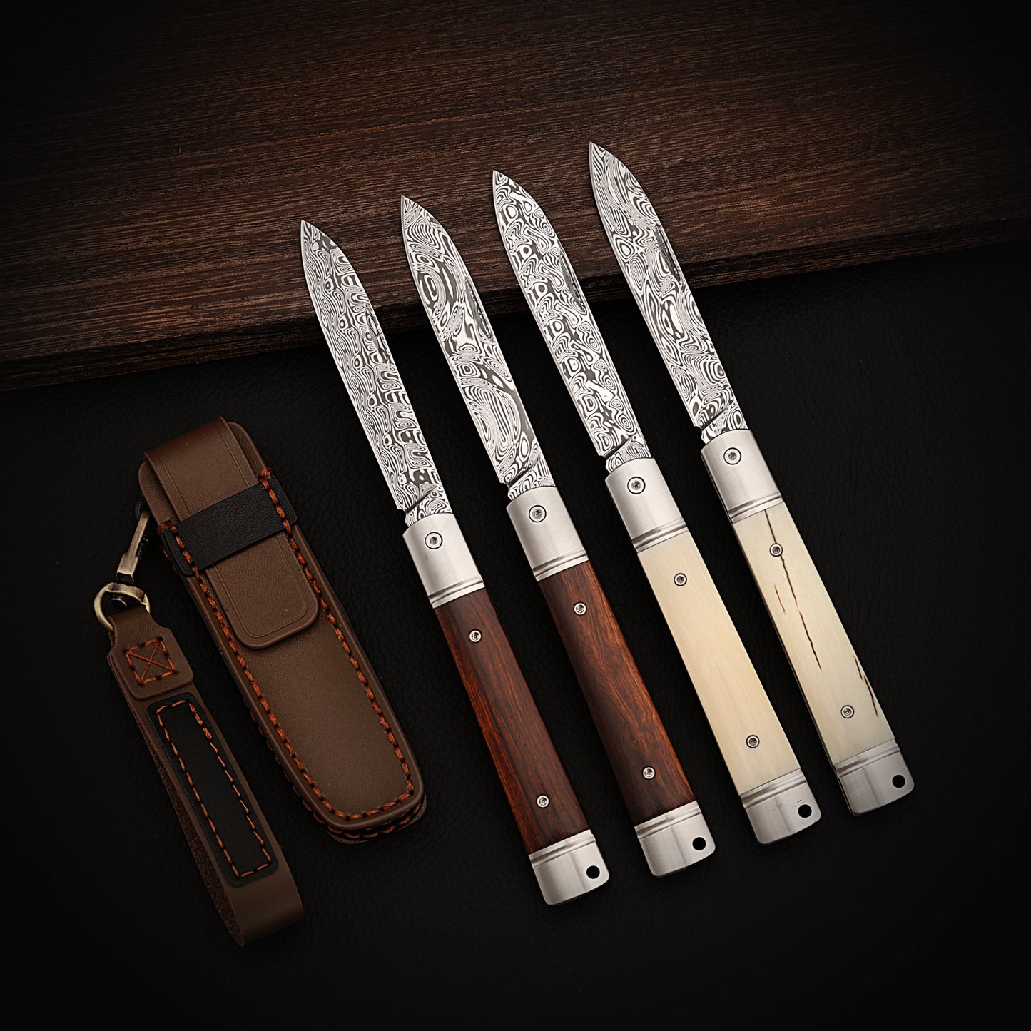 2.95 inch Slip Joint Pocket Knife 2.95" Damasteel