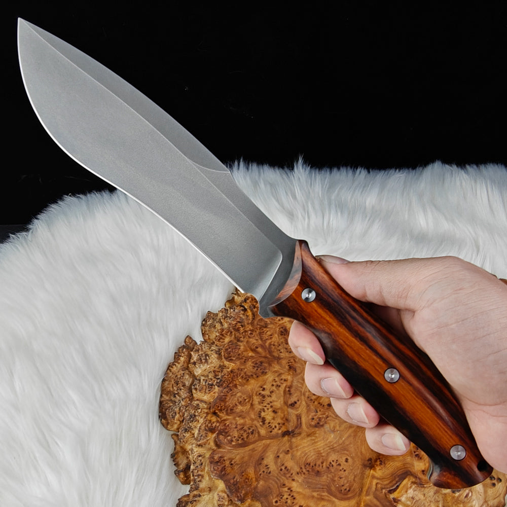 7.7 Inch Wootz Steel Kukri with Ironwood