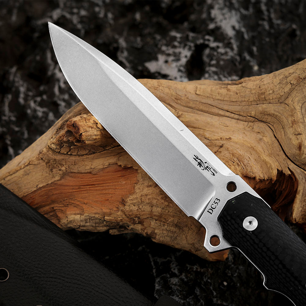 5.3 Inch Fixed Blade Knife, DC53 Steel with Kydex Sheath