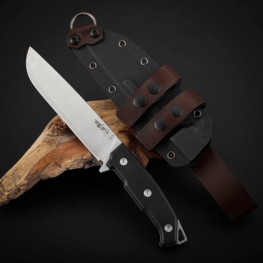6.3 Inch S35VN Steel Fixed Blade Knife, Carbon Fiber