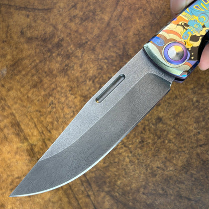 Pocket Knife Titanium 3D Coloured Sculpting