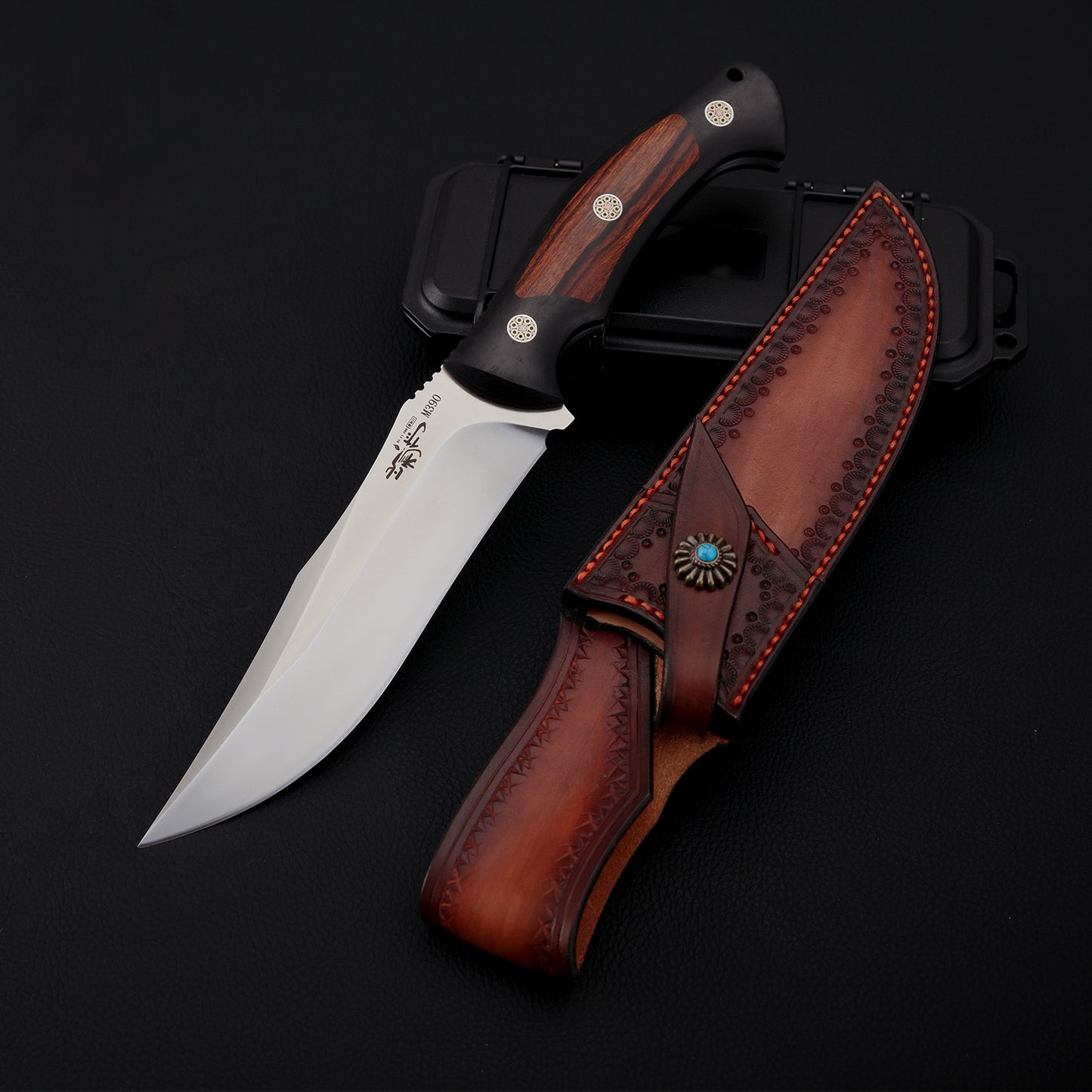 Fixed Blade Knife M390 Steel 6" Convex Edge Blade