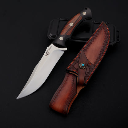 Fixed Blade Knife M390 Steel 6" Convex Edge Blade