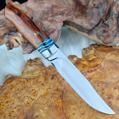 Mirror Finish Fixed Blade Knife in Powder RWL34 Steel