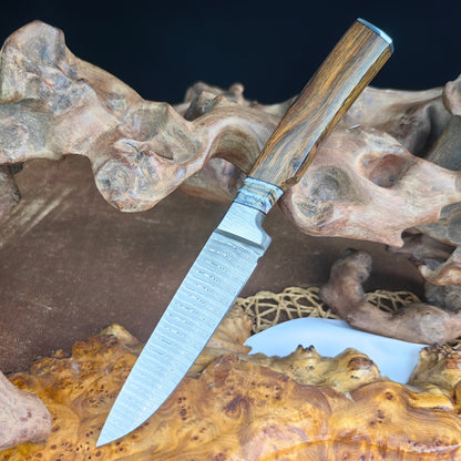 Integrated Forging Camp Knife with Desert Ironwood