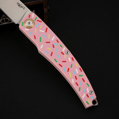 Slip Joint Knife Vanax Steel 3.46" Leaf Shape Blade Titanium