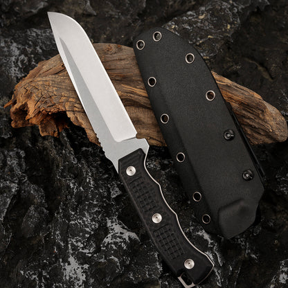 Survival Rescue Knife 5.7 Inch Tactical Fixed Blade Carbon Fiber