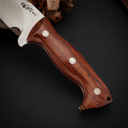 Large Bushcraft Knife M390 Steel 6 Inch Ironwood