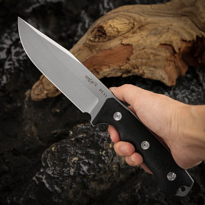 4.8 Inch DC53 Steel Fixed Blade Knife with Kydex Sheath