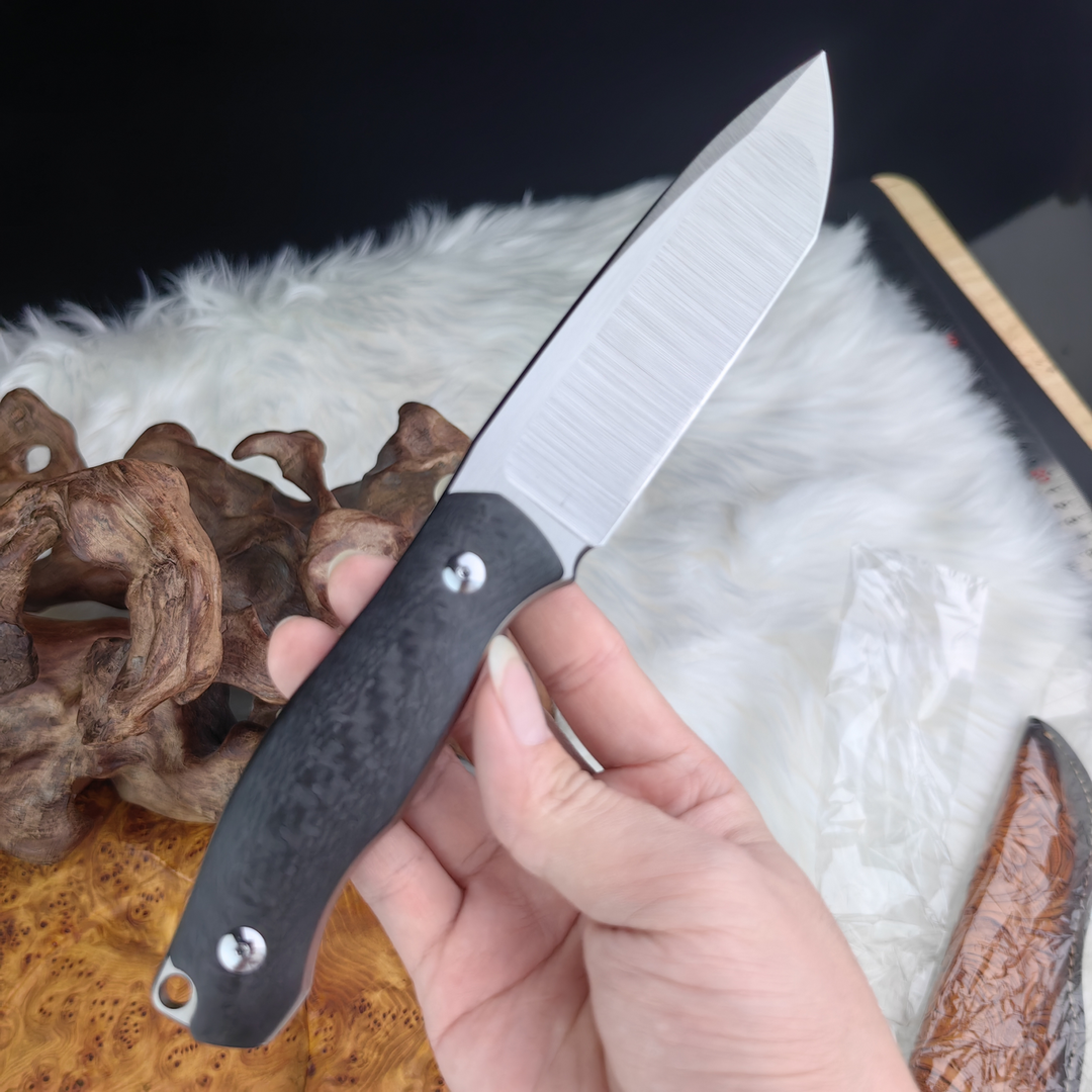 Hollow Grind Fixed Blade Knife in VG-Max Steel