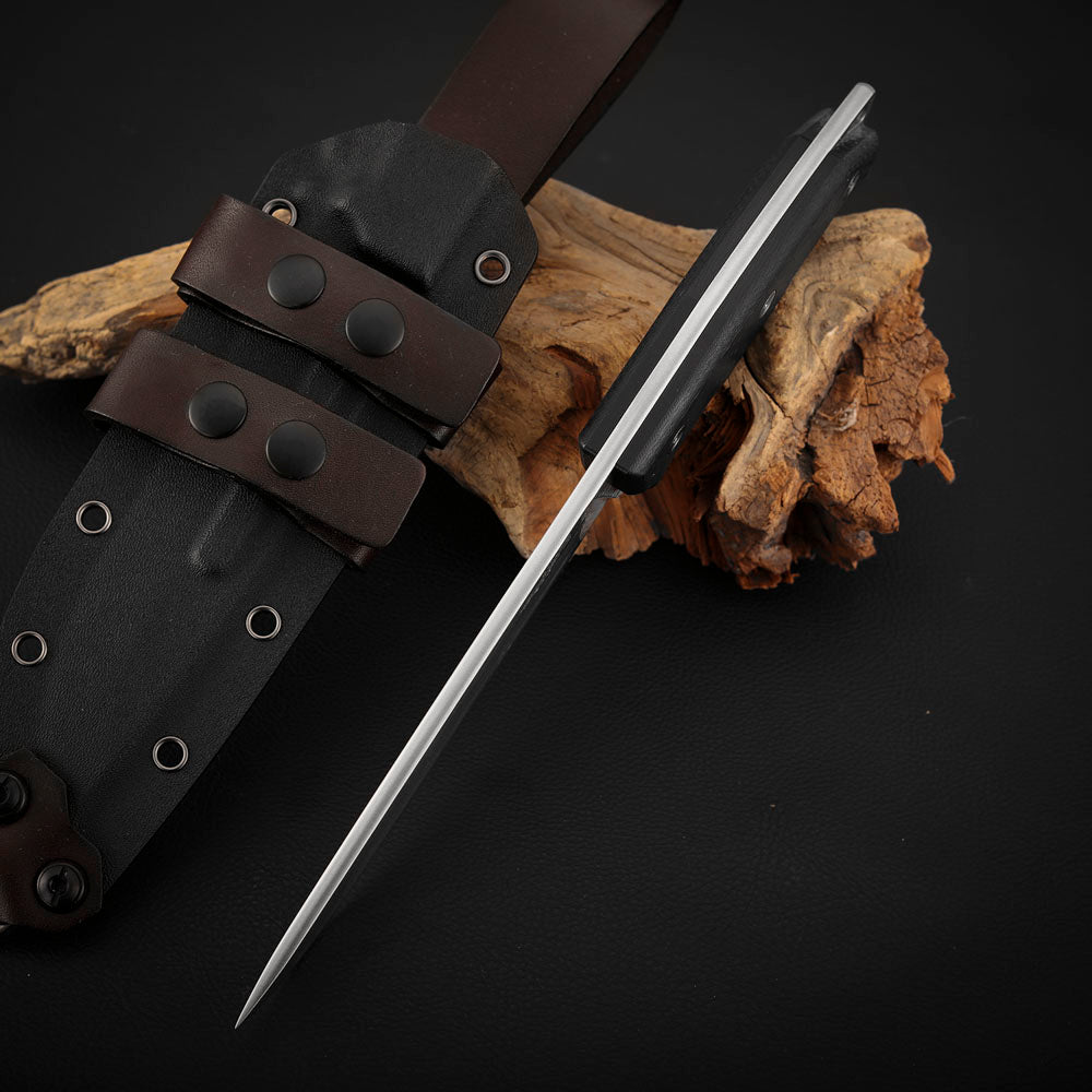 6.3 Inch S35VN Steel Fixed Blade Knife, Carbon Fiber