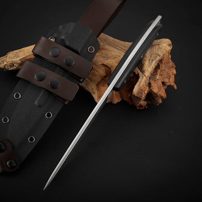 6.3 Inch S35VN Steel Fixed Blade Knife, Carbon Fiber