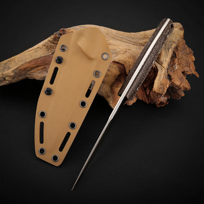 Vanax Steel 4.5 inch Fixed Blade Knife with Kydex Sheath