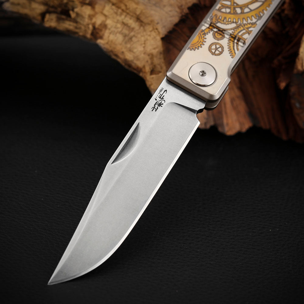 3.15 Inch Slip Joint Knife Vanax Steel Blade with Titanium