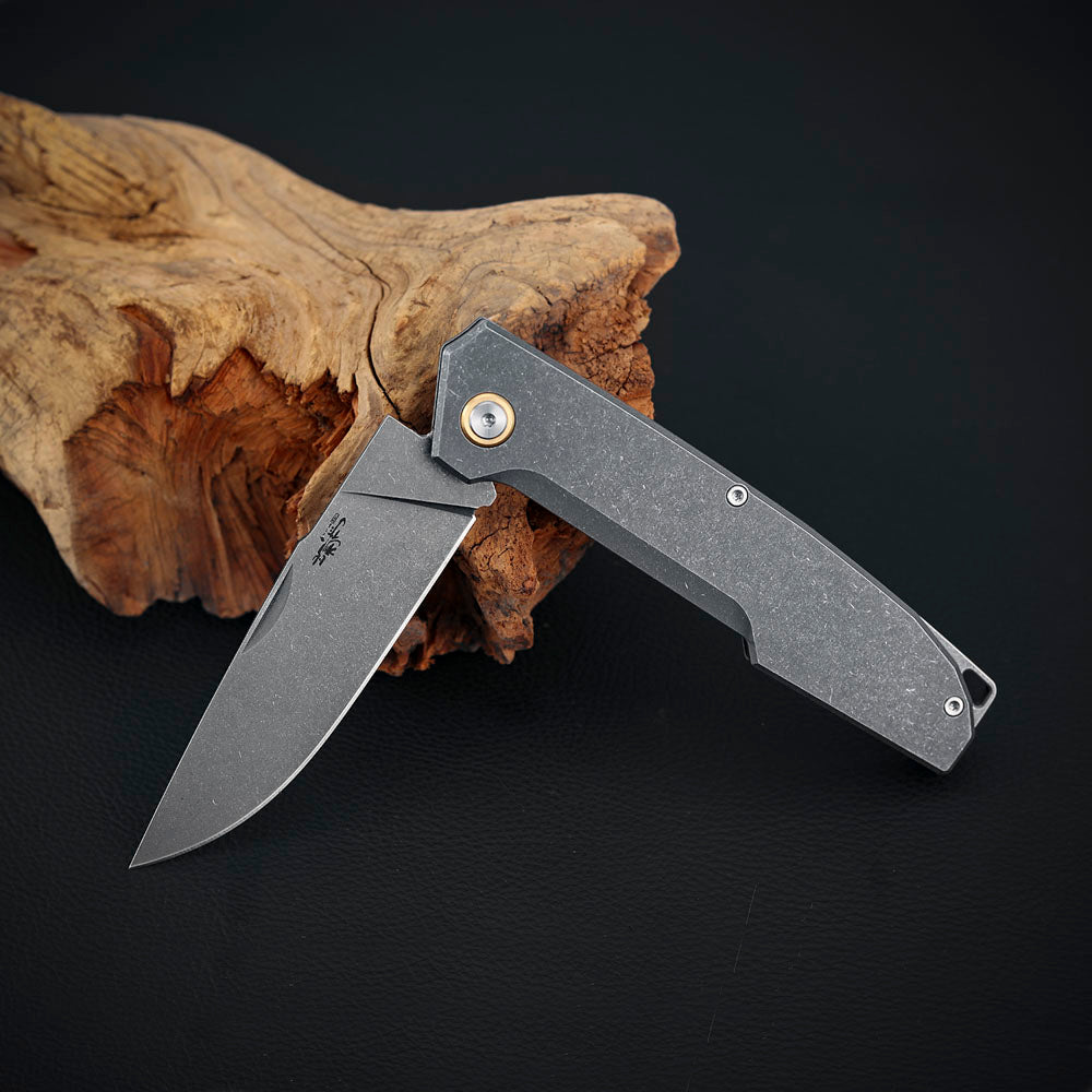 Slip Joint Pocket Knife 3.6 Inch MagnaCut Steel, Titanium