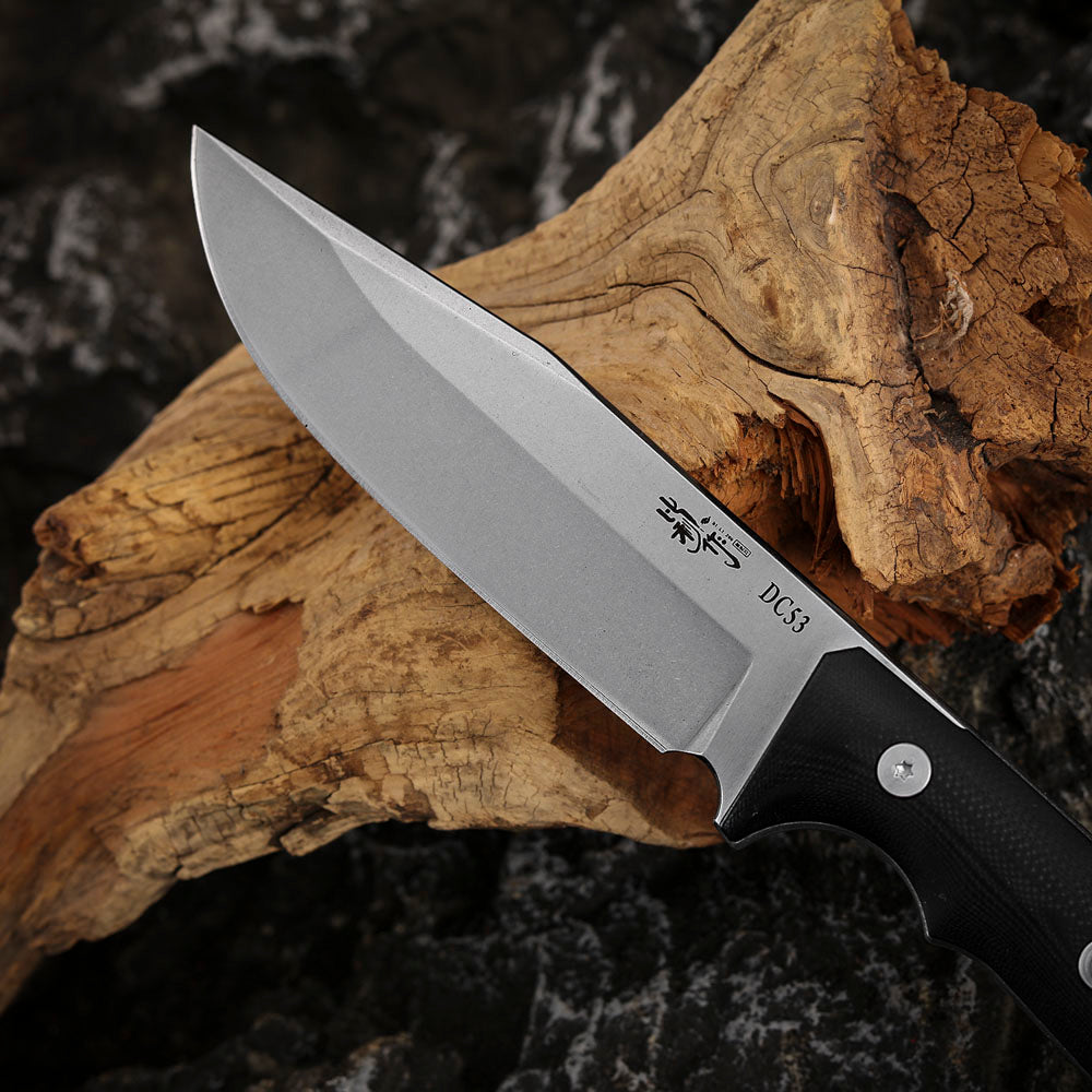 4.7 Inch DC53 Steel Fixed Blade Knife with Kydex Sheath