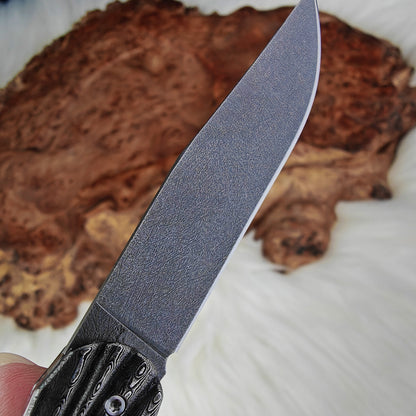 Wootz Steel Pocket Knife with Damascus Handle