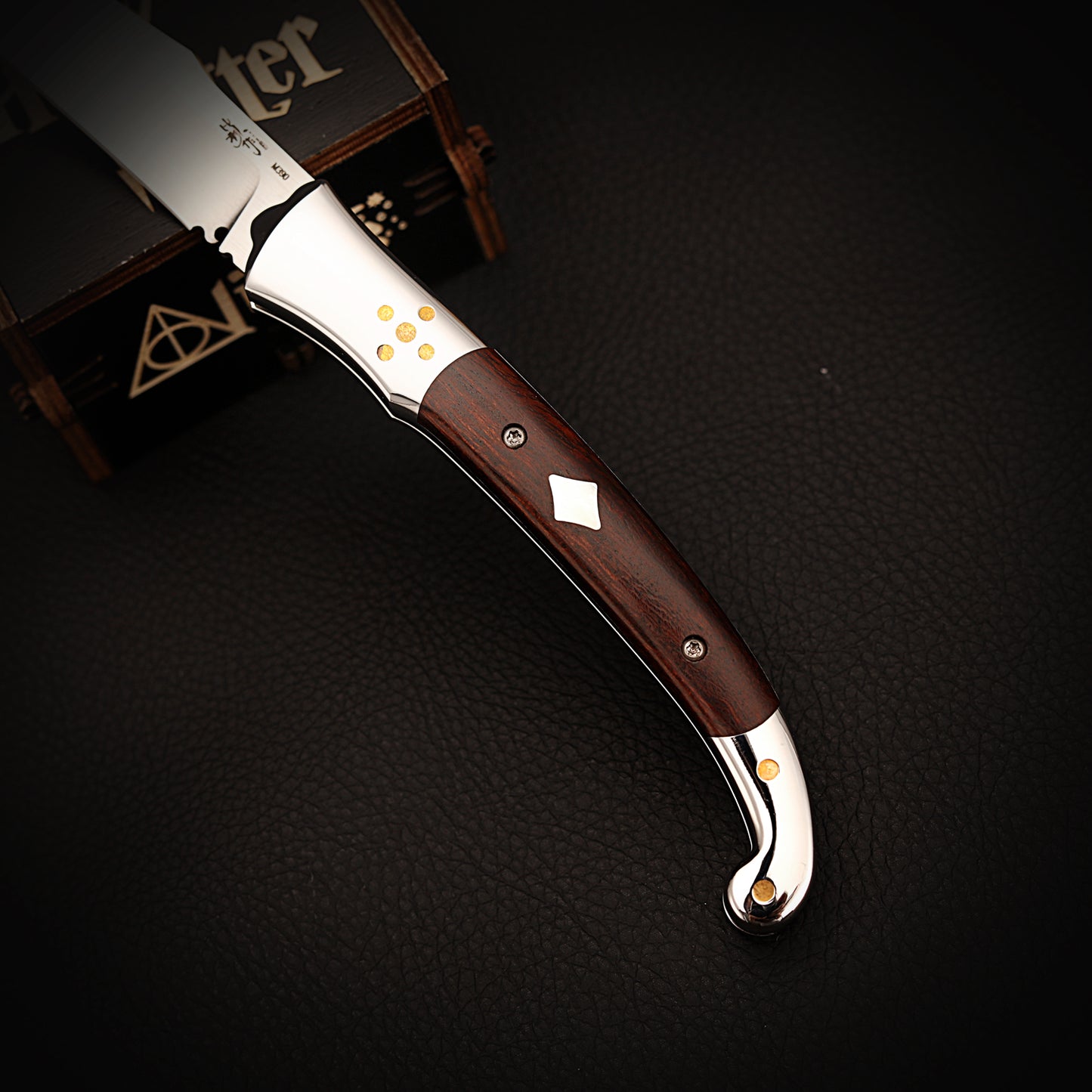 Laguiole Pocket Knife in M390 Steel, Ironwood