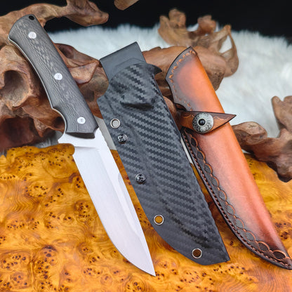 Drop Point Hunter in Vanax SuperClean Steel with Carbon Fiber