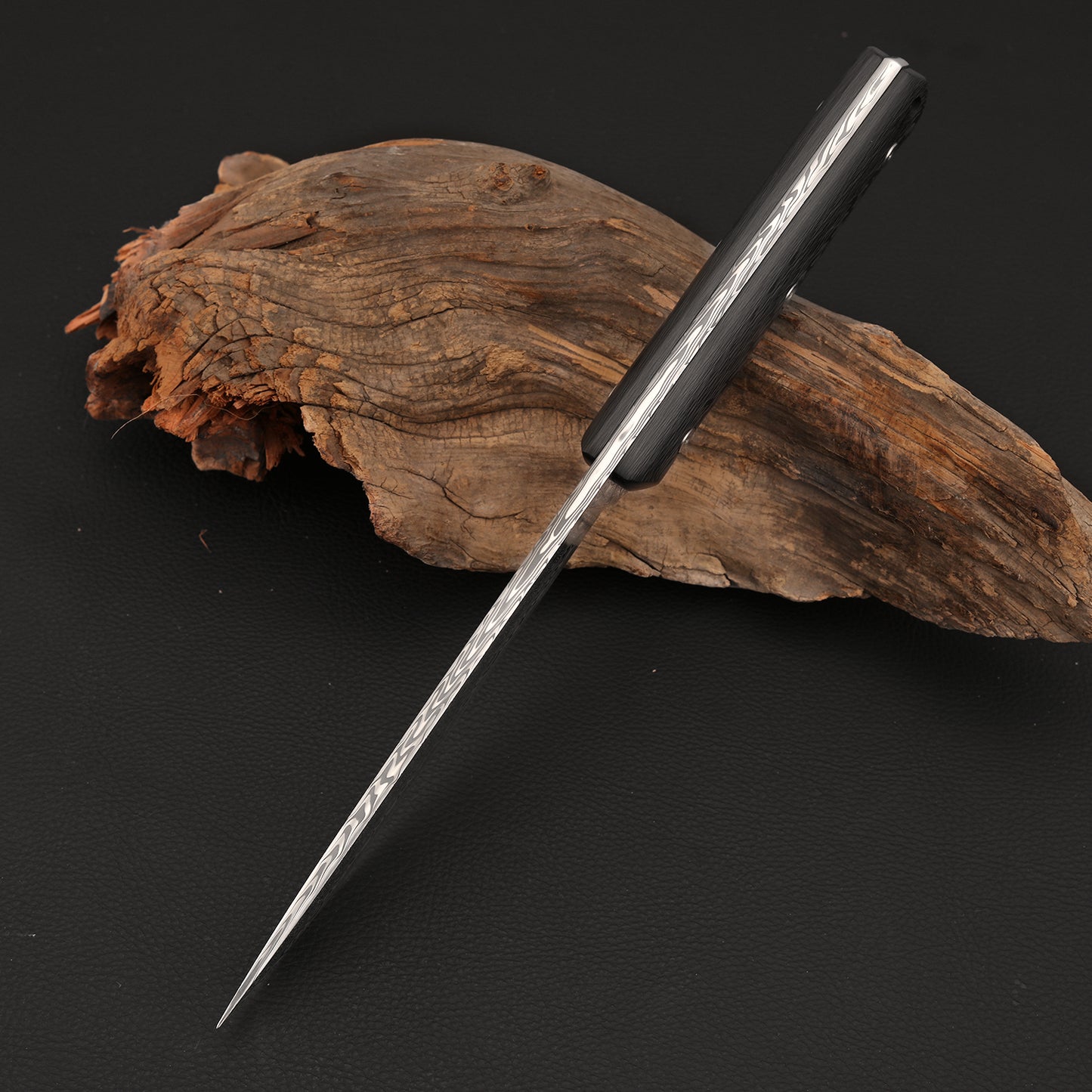 Custom Hunter in Damasteel with Carbon Fiber