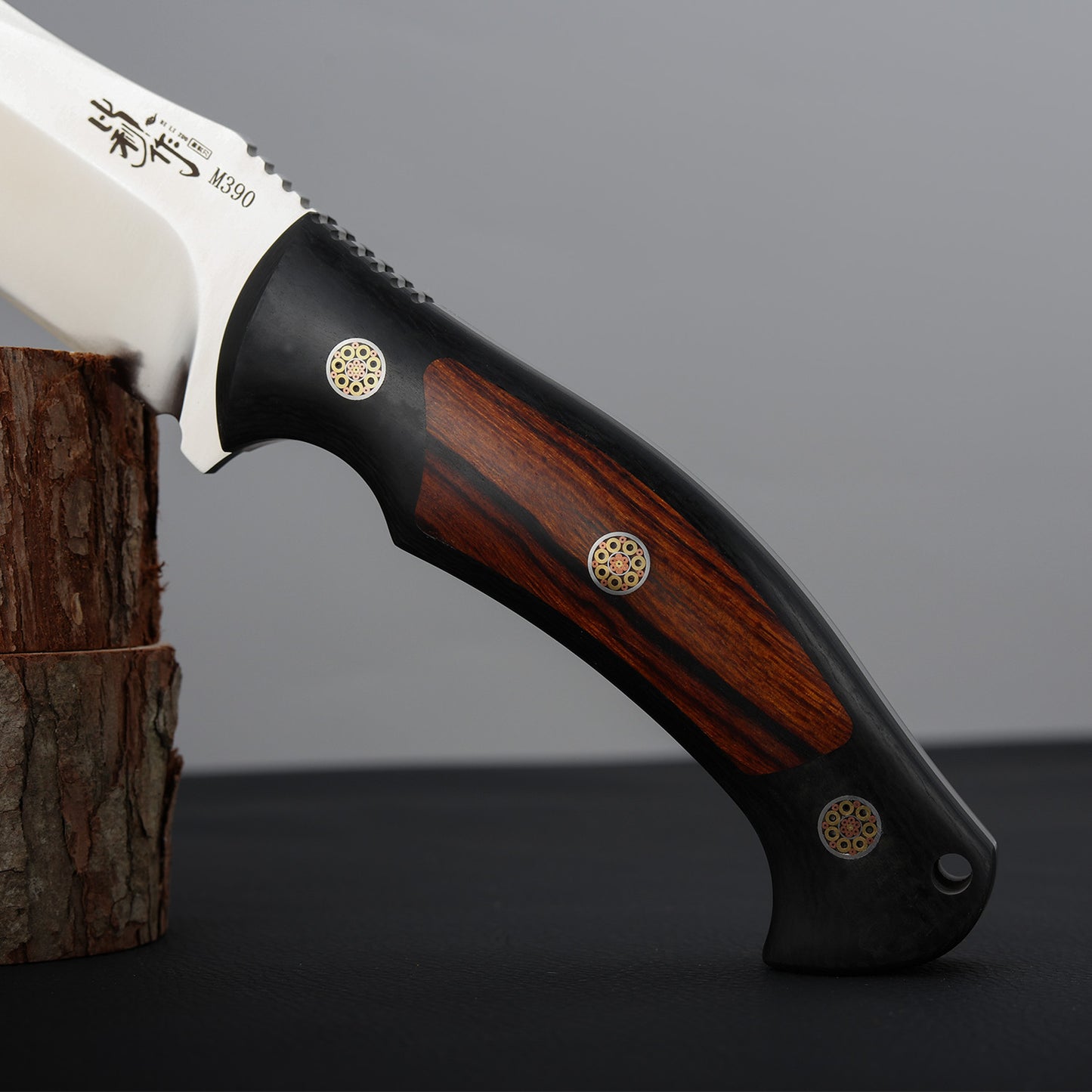 Fixed Blade Knife M390 Steel 6" Convex Edge Blade