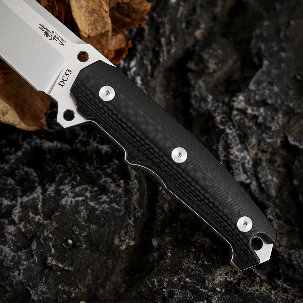 5.3 Inch Fixed Blade Knife, DC53 Steel with Kydex Sheath