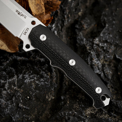 5.3 Inch Fixed Blade Knife, DC53 Steel with Kydex Sheath