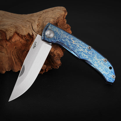 MagnaCut Steel Slip Joint Pocket Knife 3.8 Inch Titanium