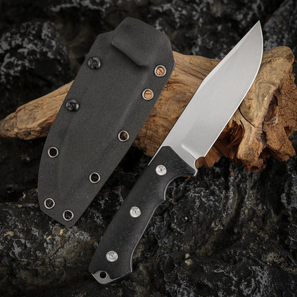 4.8 Inch DC53 Steel Fixed Blade Knife with Kydex Sheath