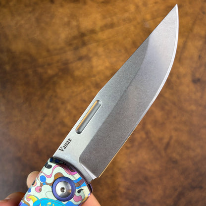 Pocket Knife Titanium 3D Coloured Sculpting