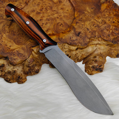 7.7 Inch Wootz Steel Kukri with Ironwood