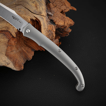 Custom Titanium Slip Joint Pocket Knife, Vanax Steel