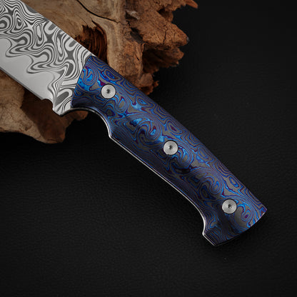Custom Fixed Blade Knife Damacore® DC18N Steel, Zircuti